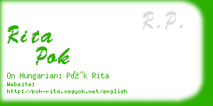 rita pok business card